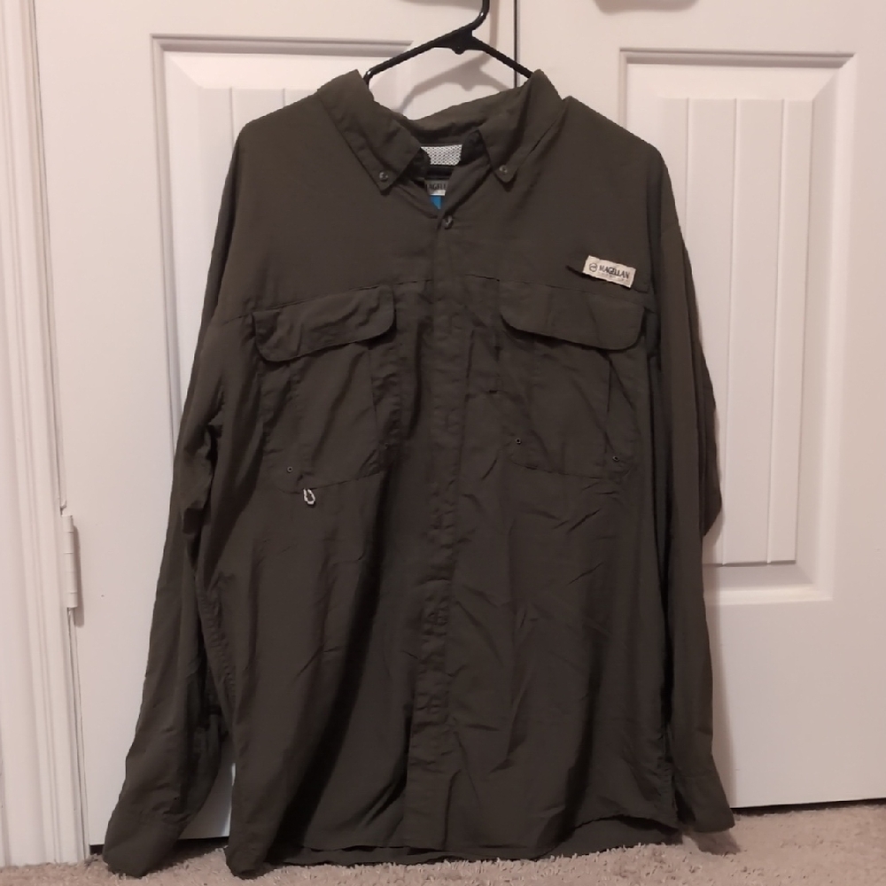 Magelian Army Green Fishing Shirt